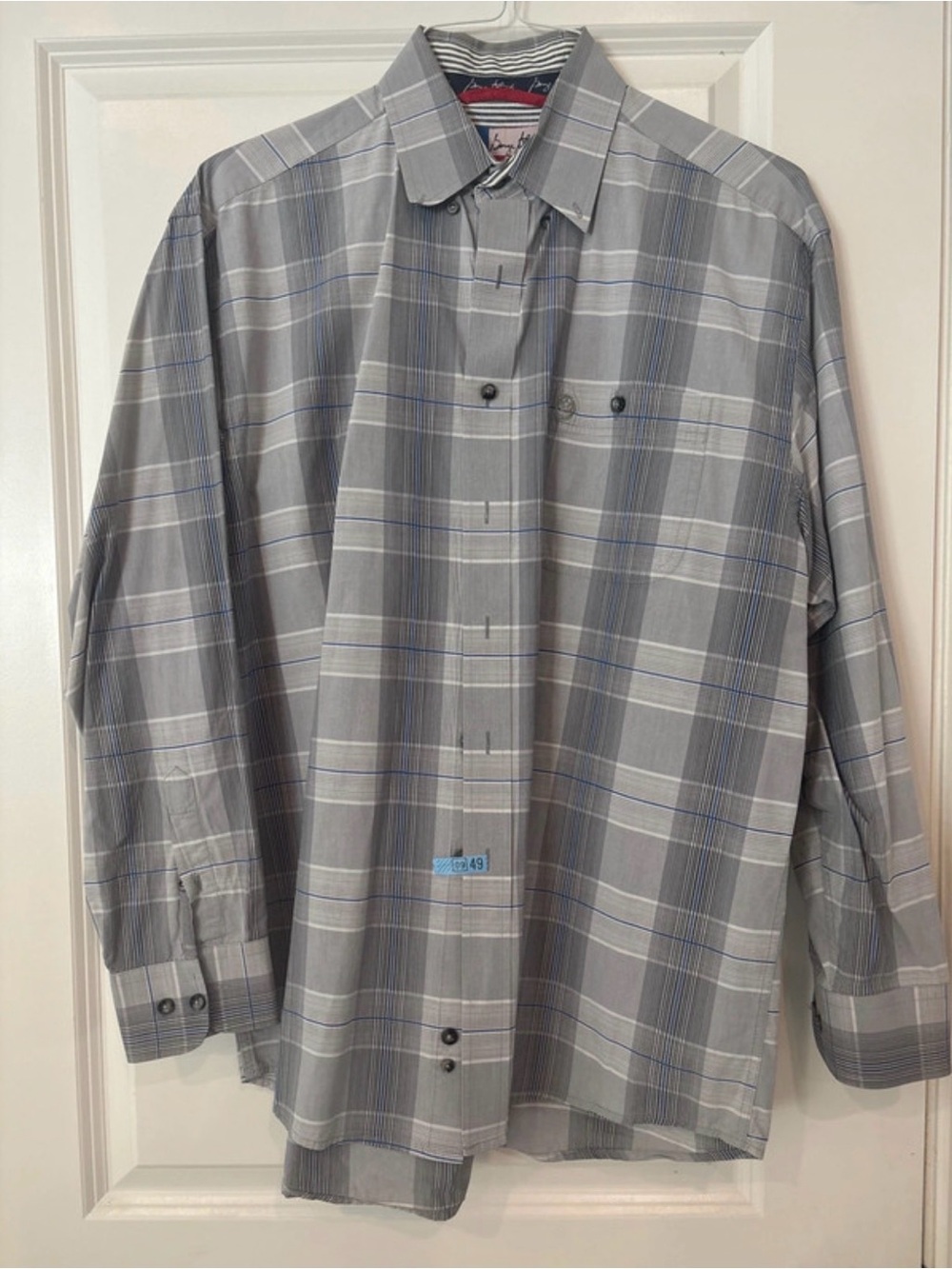 Men's Gray Plaid George Straight wrangler brand size L